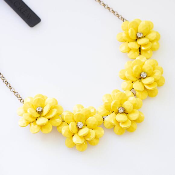 J.Crew Yellow Flower Statement Necklace - Picture 6 of 6